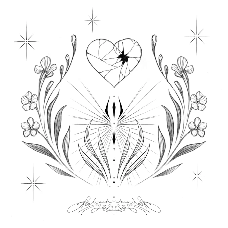 motiv_srdce květy star