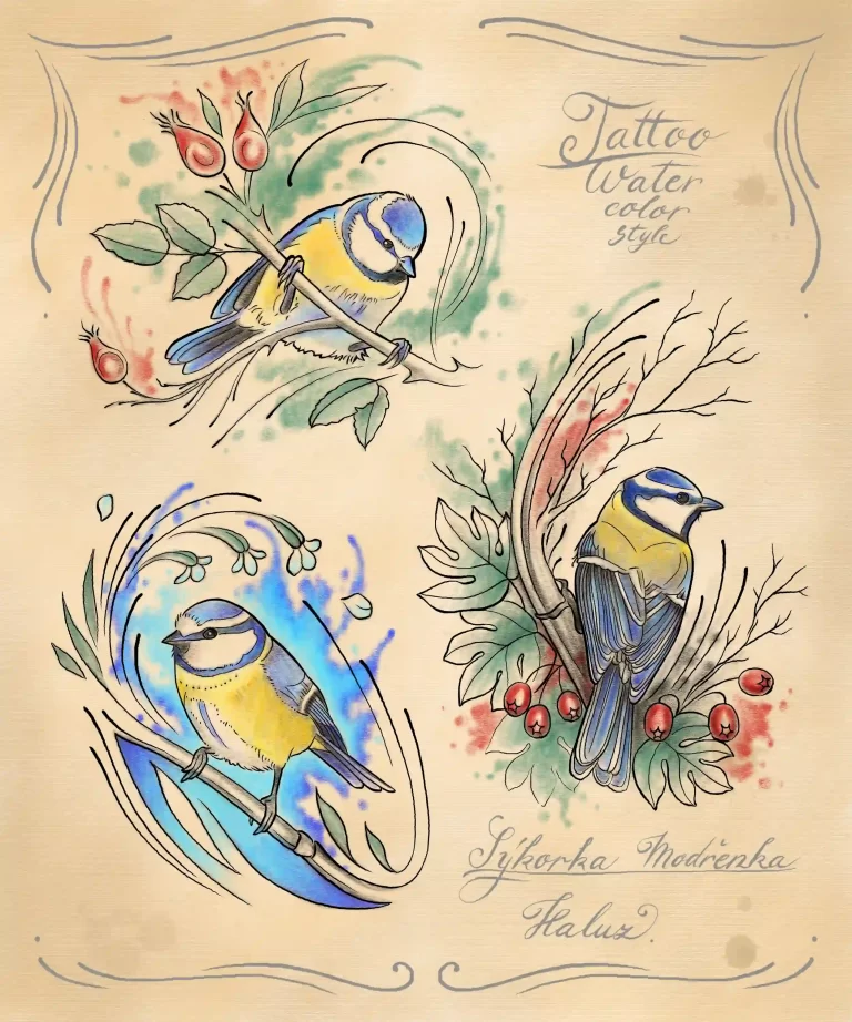 volný motiv_sýkorka